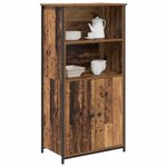 vidaXL Haut Armoire Bois Ancien 62 x 36 x 121 5 cm Bois d'ingénierie