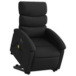 vidaXL Fauteuil inclinable de massage électrique noir similicuir
