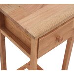 vidaXL Table d'appoint avec tiroir 25x25x60 cm Bois massif de noyer