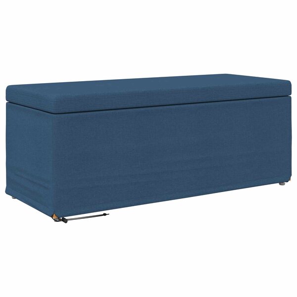 vidaXL Tabouret Bleu 101 x 41 x 40 cm Tissu et bois stratifié
