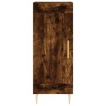 vidaXL Buffet Chêne fumé 34 5x34x90 cm Bois d'ingénierie