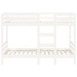 vidaXL Lit superposé sans matelas blanc 75x190 cm bois de pin massif