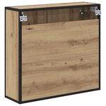 vidaXL Étagère Murale avec étagère Chêne artisanal 65 x 20 x 60 cm