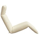 vidaXL Chaise longue pliante crème 175x54x8 5 cm tissu oxford