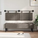 vidaXL Tête de lit suspendue Gris PU antique