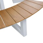 Ensemble repas alu Taco rond table + 2 bancs blanc