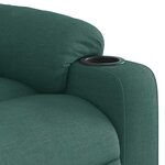 vidaXL Fauteuil de massage inclinable Vert foncé Tissu