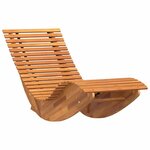 vidaXL Transat 2 pc Bois d'Acacia Massif Marron