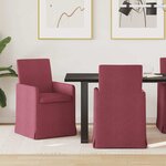 vidaXL Chaises de salle à manger 2 Pièces Rouge bordeaux 57 x 67 x 95 cm
