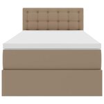 vidaXL Lit avec rangement et matelas Cappuccino 90 x 190 cm