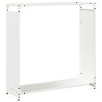 vidaXL Portant de bois chauffage blanc 90x28x90 cm