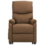 vidaXL Fauteuil de massage Taupe Tissu