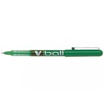 Stylo roller V Ball VB5 Encre liquide Pte métal Fine Vert PILOT