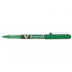 Stylo roller V Ball VB5 Encre liquide Pte métal Fine Vert PILOT