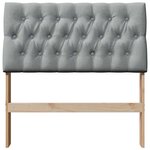 vidaXL Tête de lit capitonnée Gris clair 90 cm Pin massif