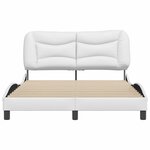 vidaXL Cadre de lit sans matelas Hvar blanc 140x200 cm similicuir