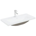 vidaXL Ensemble de meubles de salle de bain 2 Pièces gris béton