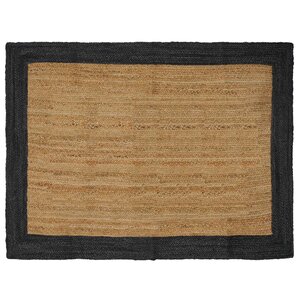 vidaXL Tapis de surface Gris foncé 120 x 170 cm Jute