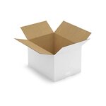Caisse carton blanche simple cannelure raja 40x30x25 cm (lot de 25)