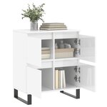vidaXL Buffet Blanc brillant 60x35x70 cm Bois d'ingénierie