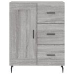 vidaXL Buffet haut Sonoma gris 69 5x34x180 cm Bois d'ingénierie