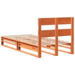 vidaXL Cadre de lit sans matelas cire marron 75x190 cm bois pin massif
