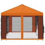 vidaXL Gazebo avec murs latéraux 6 x 3 m Orange Polyester et Acier 190