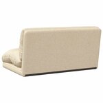 vidaXL Fauteuil de sol ajustable Crème Tissu