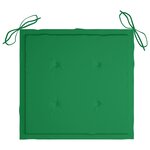 vidaXL Chaises de jardin avec coussins 2 Pièces Acacia solide et acier
