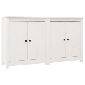 vidaXL Buffets 2 Pièces blanc 70x35x80 cm bois massif de pin