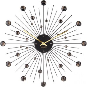 Horloge ronde en métal sunburst 50 cm