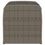 vidaXL Banc de rangement avec coussin gris 80x51x52 cm résine tressée
