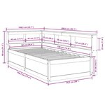 vidaXL Lit bibliothèque sans matelas blanc 90x190cm bois de pin massif