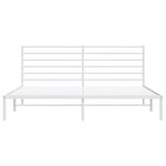 vidaXL Cadre de lit métal sans matelas et tête de lit blanc 180x200 cm