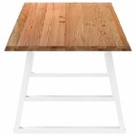 vidaXL Table à manger avec bord naturel 320x100x74cm bois massif chêne