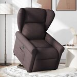 vidaXL Fauteuil inclinable électrique marron foncé tissu