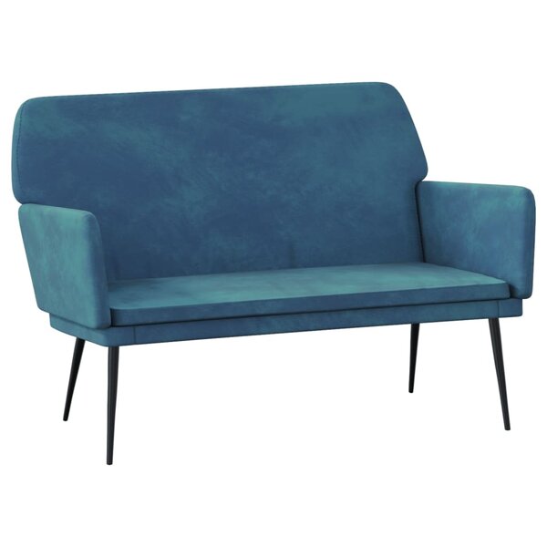 Banc banquette 108 x 79 x 79 cm velours bleu 02_0010712