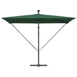 vidaXL Parasol banane à mât déporté Vert 294 x 200 x 254 cm