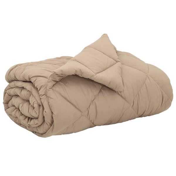 vidaXL Duvet complet toute l'année Taupe 220 x 240 cm Microfibre