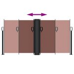 vidaXL Auvent latéral rétractable marron 120x1200 cm