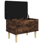 vidaXL Banc de rangement chêne fumé 62x42x46 cm bois d'ingénierie