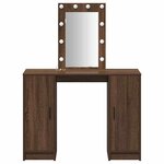 vidaXL Table de Toilette Marron 102 x 33 x 135 cm Bois d'ingénierie