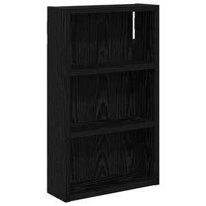 vidaXL Armoire murale de salle de bain Chêne Noir 30 x 10 x 50 cm