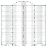 vidaXL Paniers à gabions arqués 8 Pièces 200x50x180/200 cm Fer galvanisé