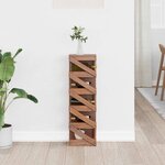 vidaXL Étagère Marron 24 x 14 x 80 cm Bois de Mahogany Massif