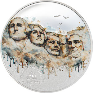 Monnaie MOUNT RUSHMORE World Landmarks 1/2 Oz Argent 2$ Cook Islands 2026