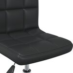 Vidaxl chaises pivotantes à manger lot de 4 noir similicuir