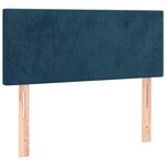 vidaXL Sommier à lattes de lit avec matelas et LED Bleu foncé 90x200cm