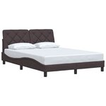 vidaXL Cadre de lit sans matelas marron foncé 140x200 cm tissu