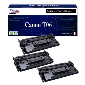 T3AZUR -3x Toners compatibles avec Canon i-SENSYS X1643P  imageRUNNER 1643i  1643iF  iR 1643i  iR 1643iF remplace Canon T06 Noir - 20 000 pages